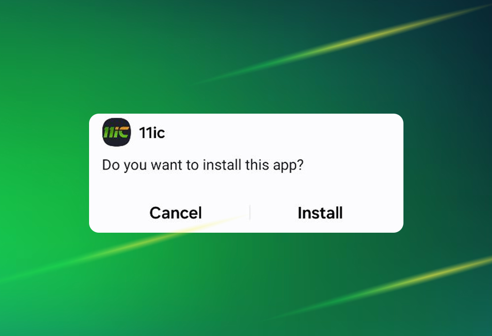Step 4 of the APK download guide for 11ic on Android