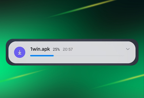 Downloading the 1win app.