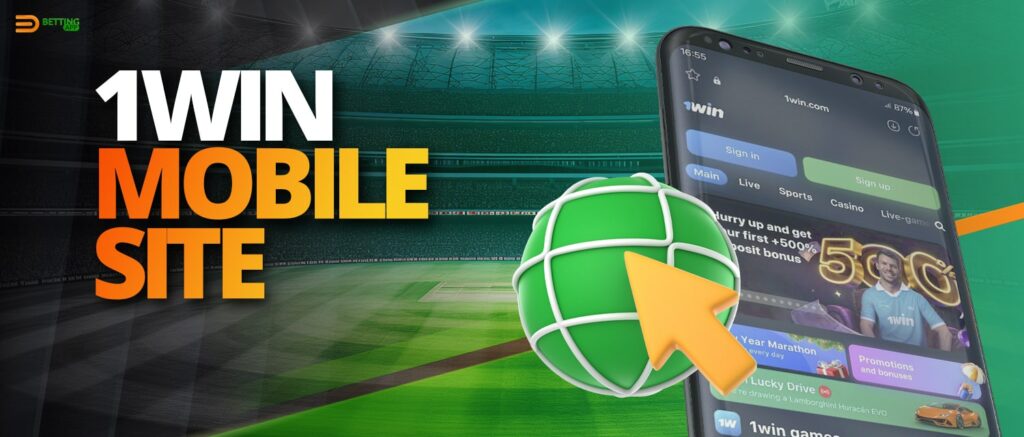 Mobile version of 1Win bookmaker's website 