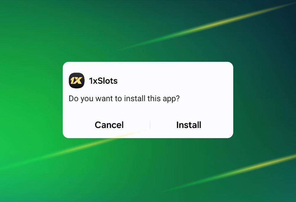 1xSlots APK Android installation confirmation