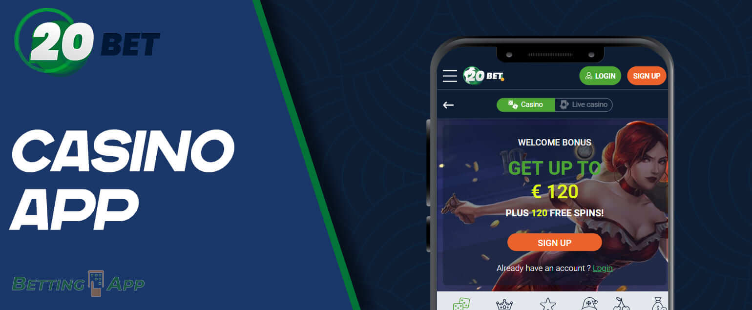 What games are available in the online casino section of the 20bet mobile app 