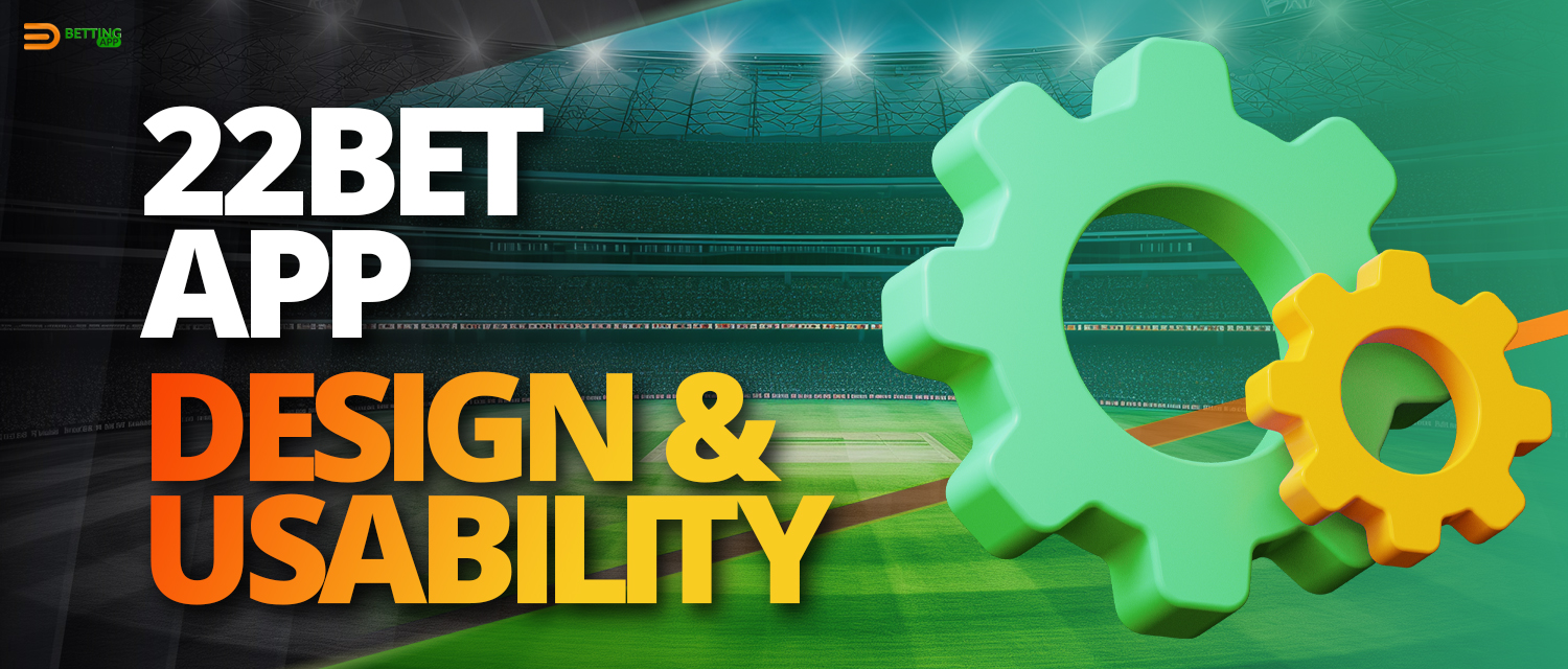 Sections and sections in 22bet bookmaker app 