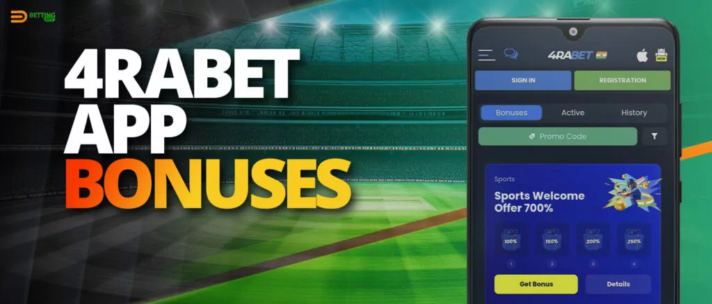 Welcome and other bonuses in 4rabet app 2025