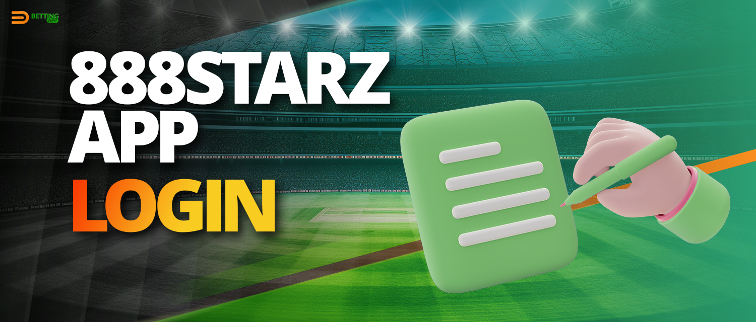 Registering and logging in to 888Starz account via the app