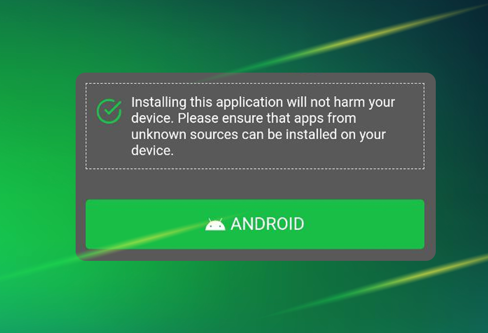 888Starz Android APK installation step 2 — allow permission for unknown sources