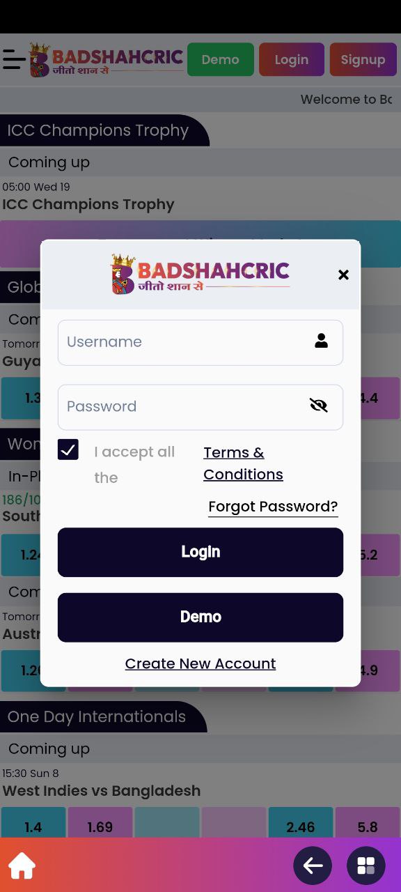 Badshahcric App Screenshot 2
