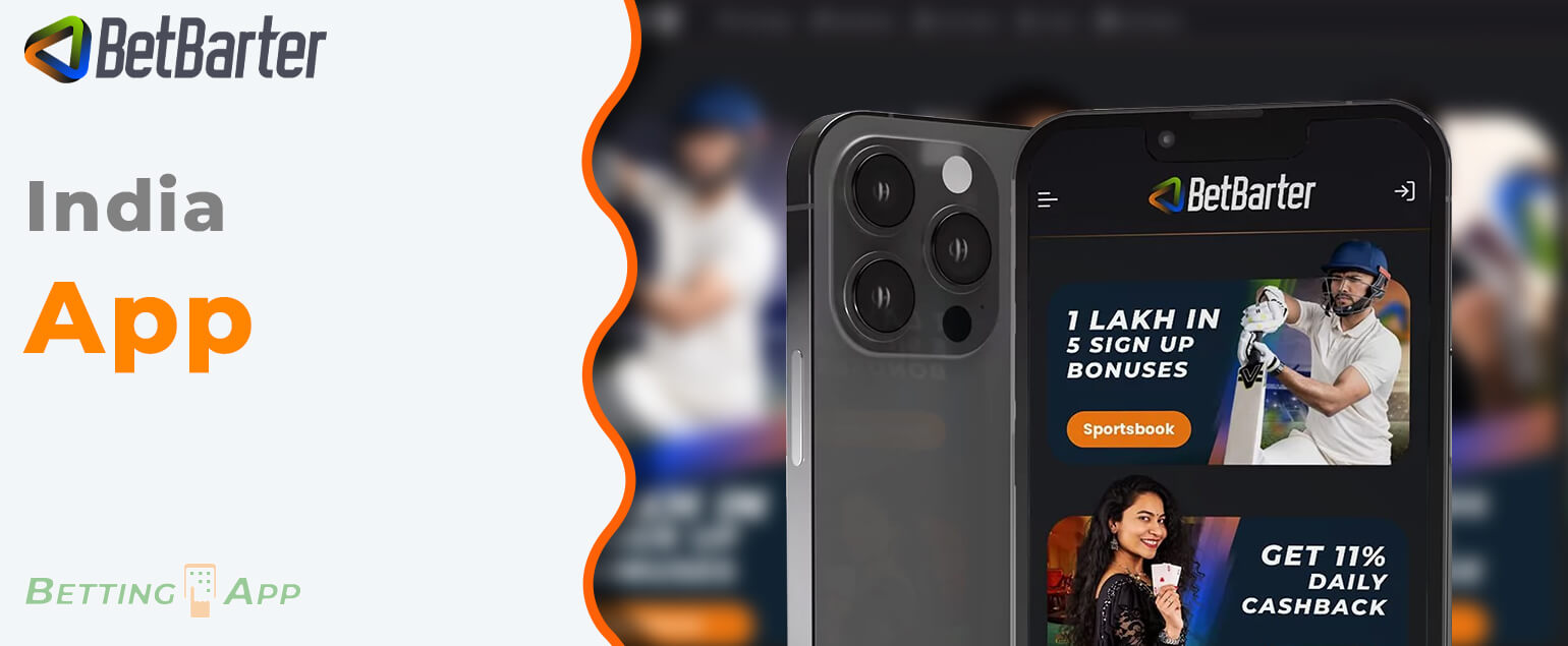 Betbarter app for Android and iOS in India.