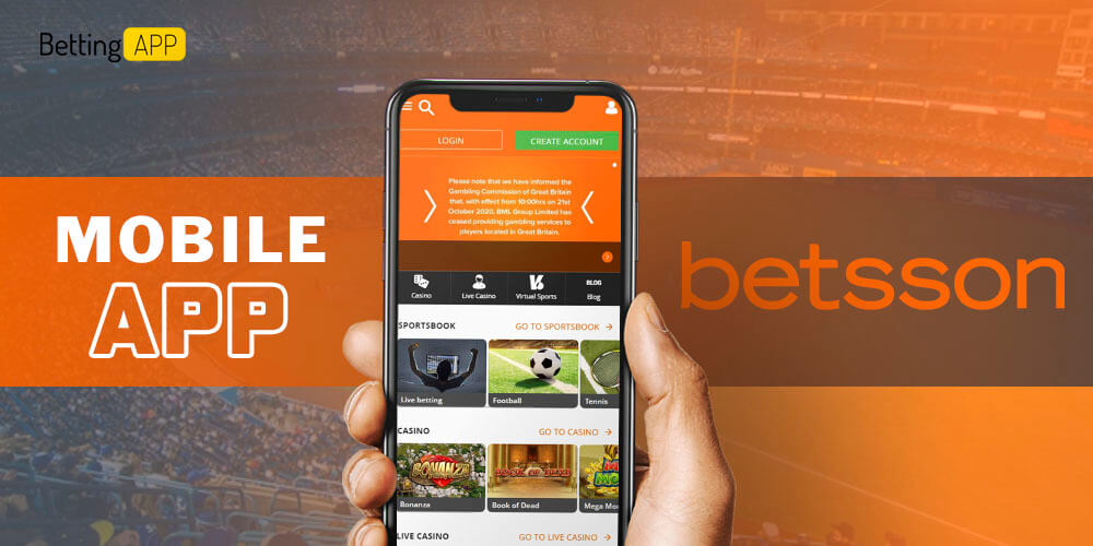 Betsson mobile app