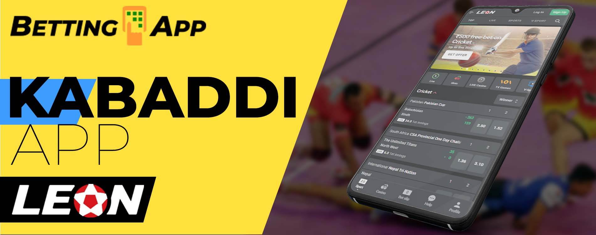 Leonbet Kabaddi Betting App.