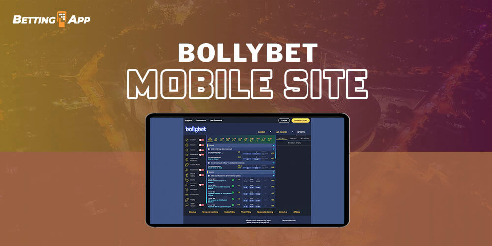 Bollybet mobile site