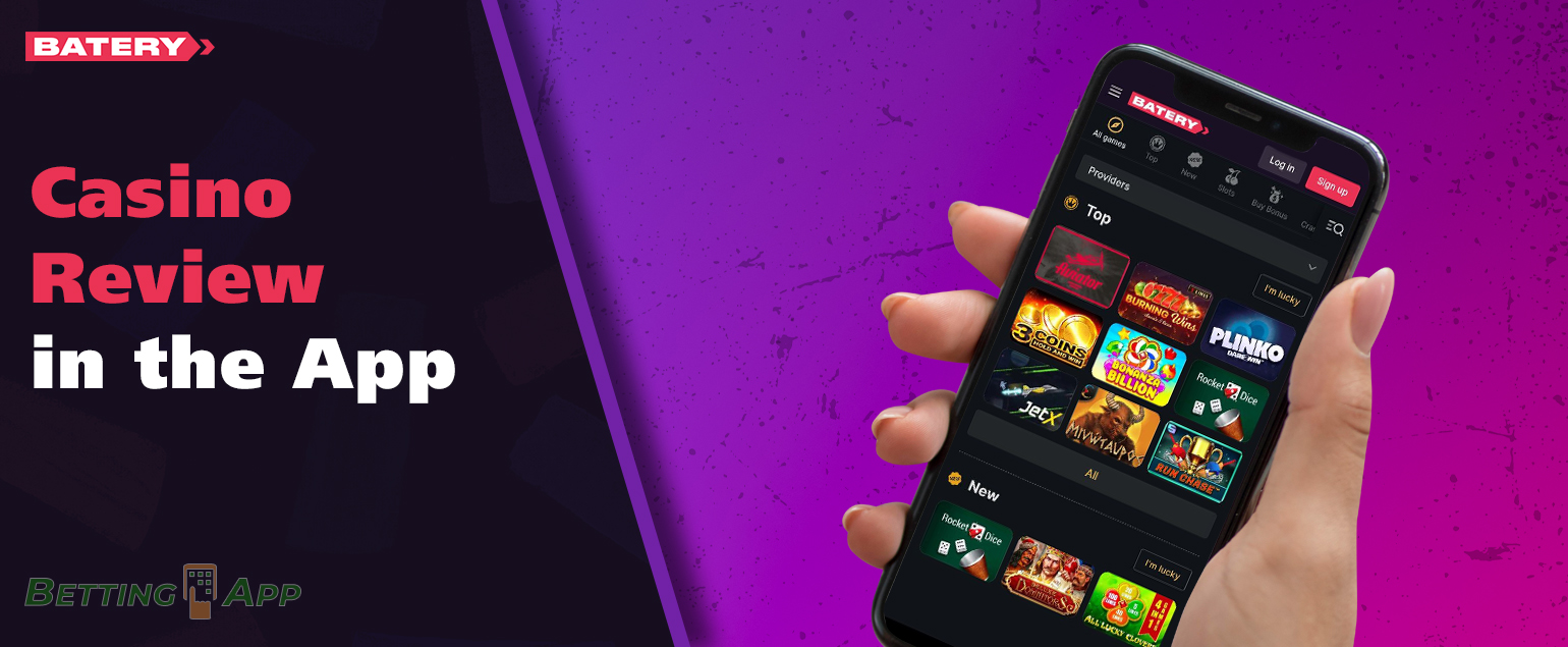 Online casino games available for betting on Batery India mobile app
