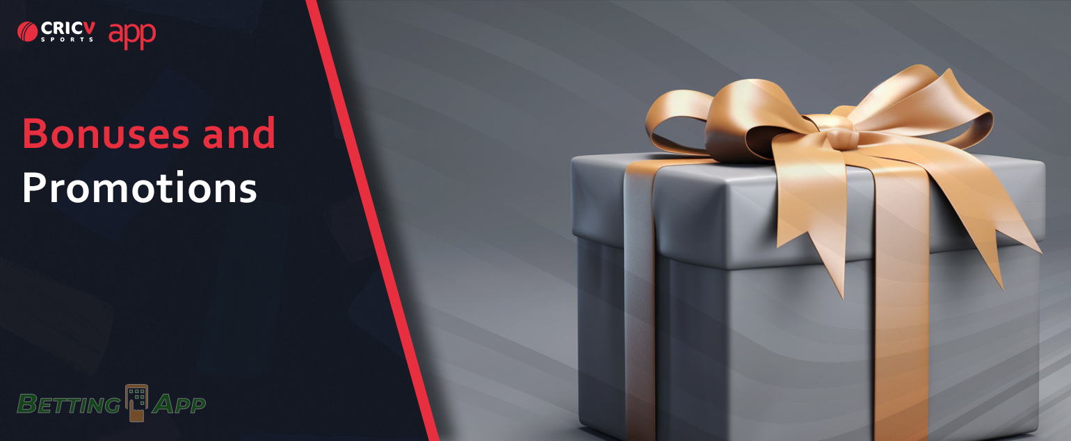 Promotions and benefits available on CricV app for Indian users