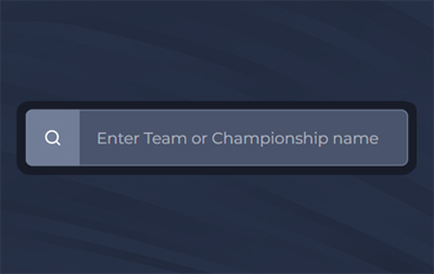 The CricV search field allows searching by team or championship name.