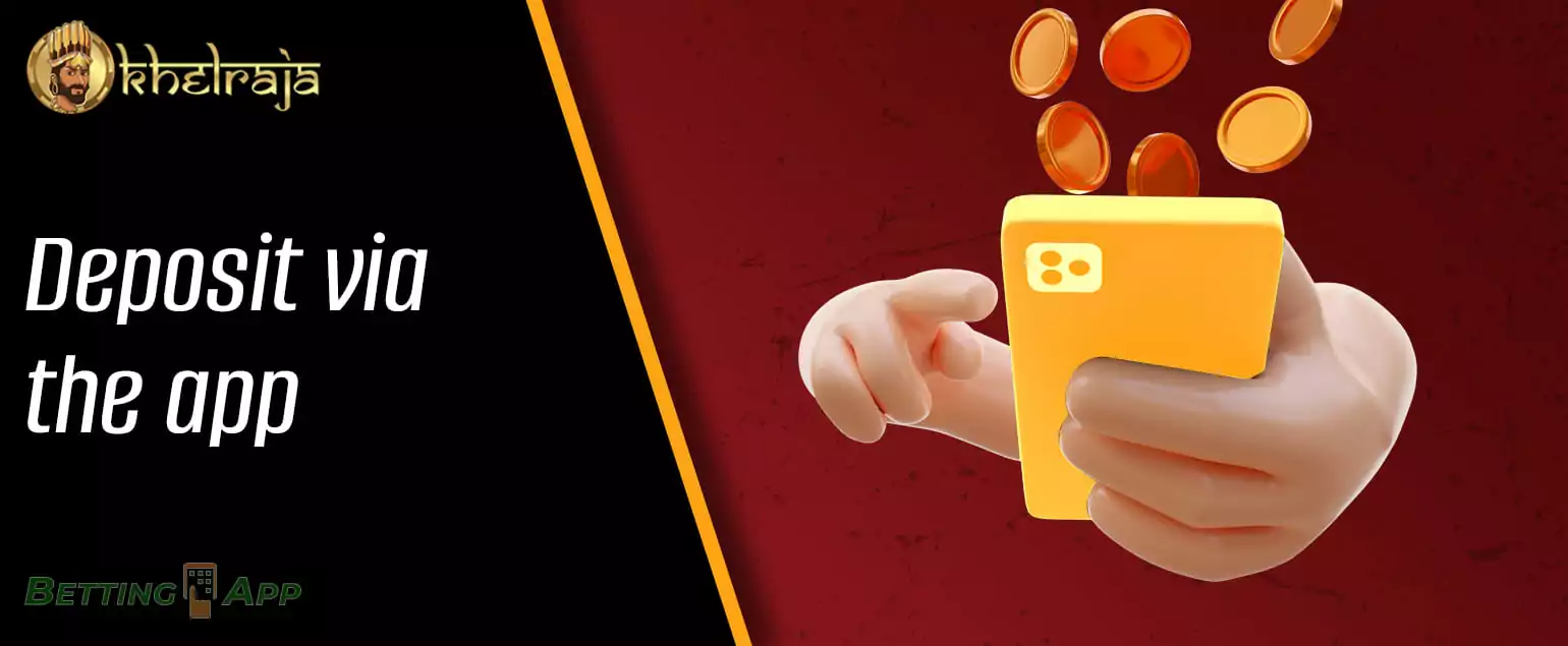 How Indian users can make a deposit using Khelraja app