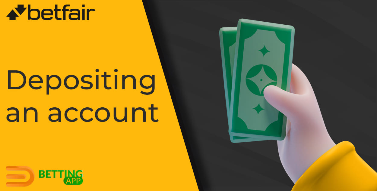 How to make your first deposit into your account using the Betfair mobile app