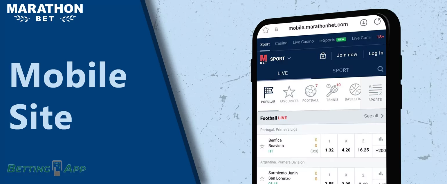 How Indian users can use the mobile version of Marathonbet 