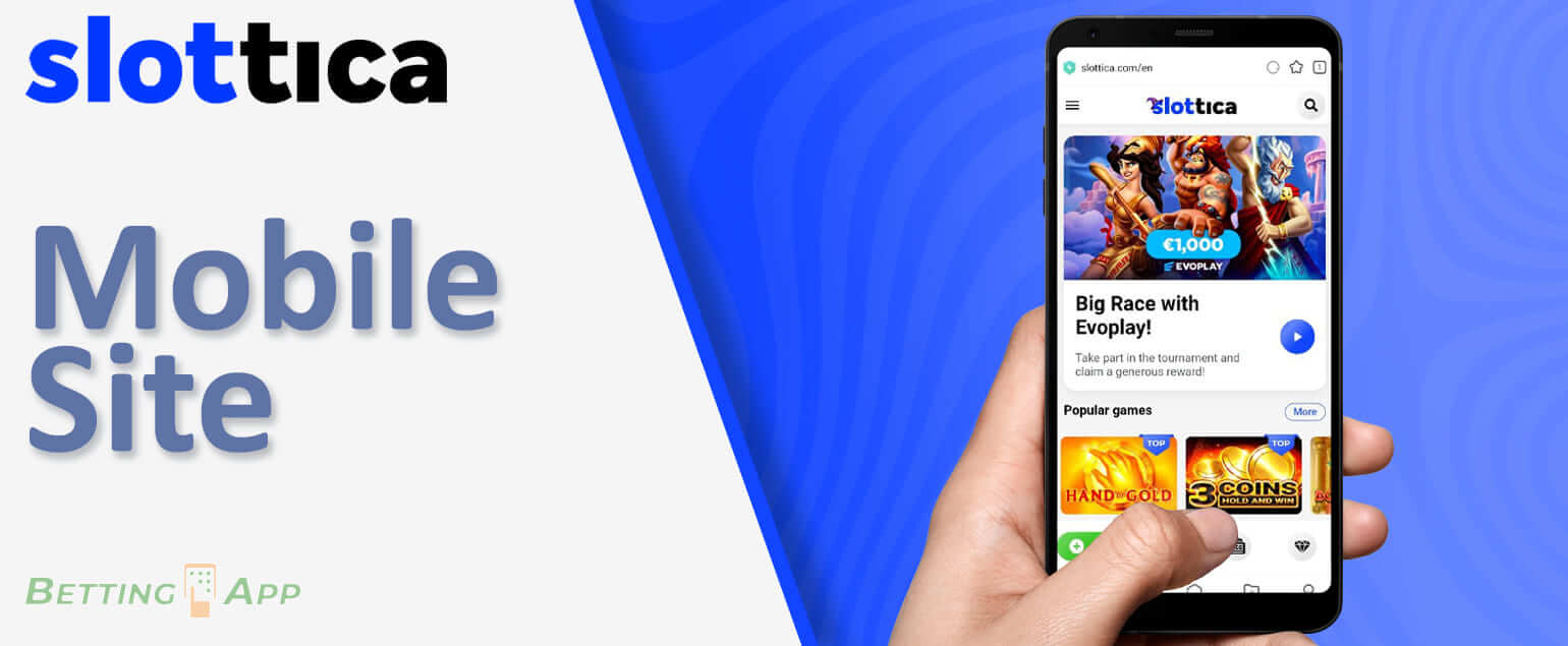 How Indian users can access the mobile version of Slottica 
