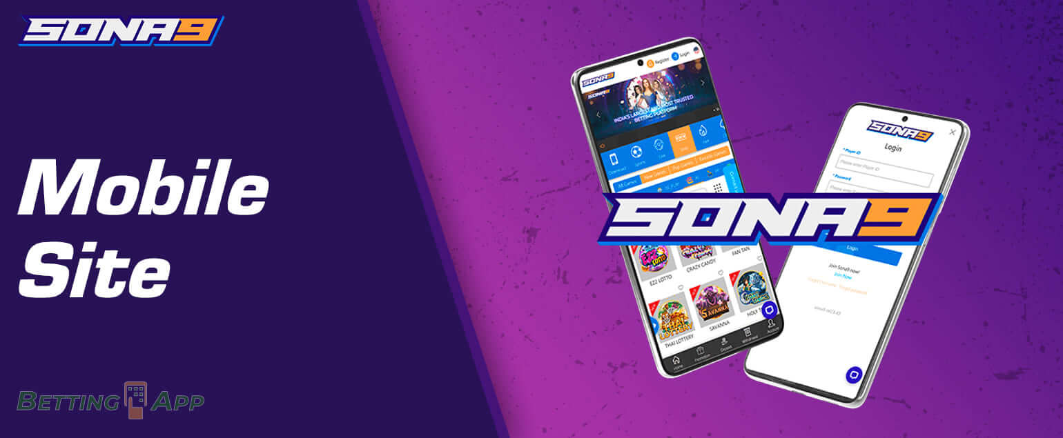 How you can bet with Sona9 using the mobile version of the site