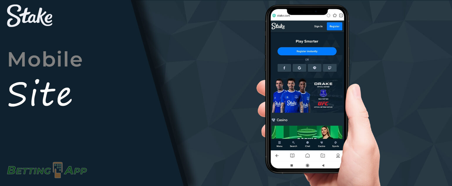 If you want to play Stake games on the go, you have only one opportunity to do this - run the mobile version of the site