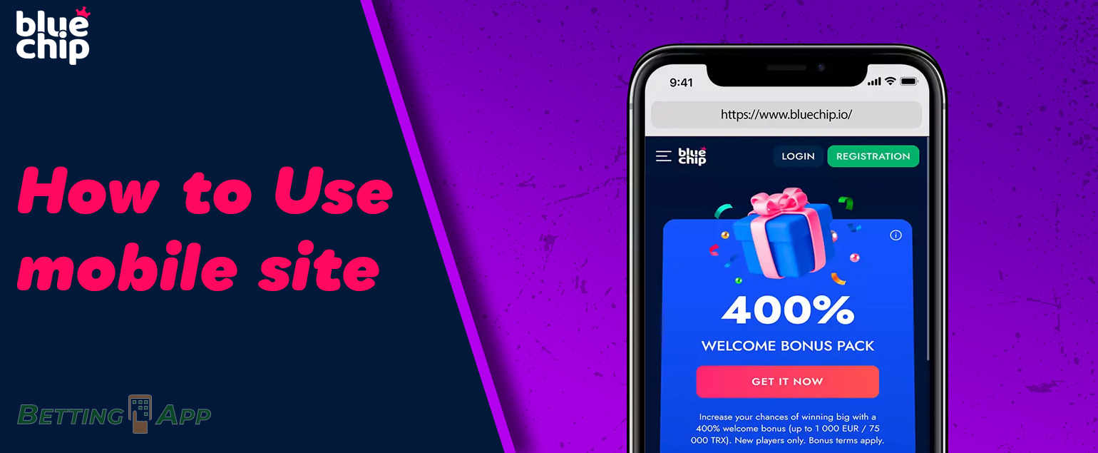 How Indian users can use the mobile version of BlueChip 
