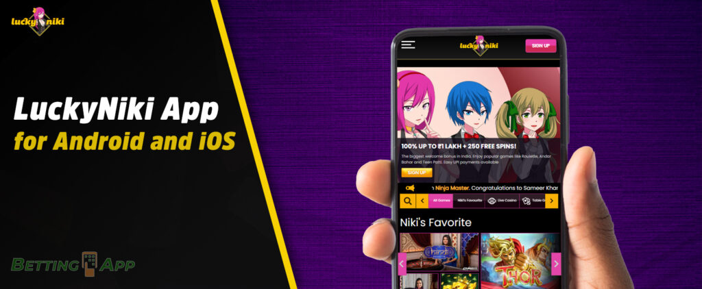 LuckyNiki online casino mobile app