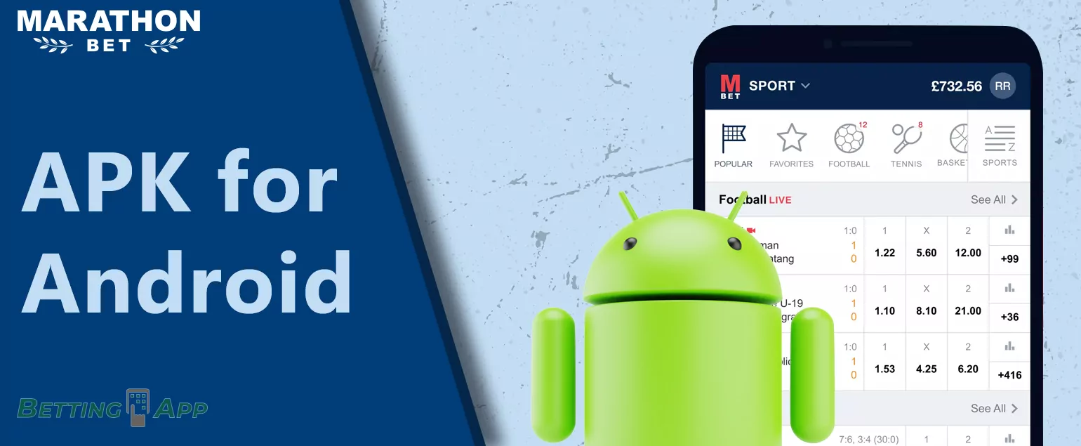 Step-by-step instructions for installing the Marathonbet app on Android