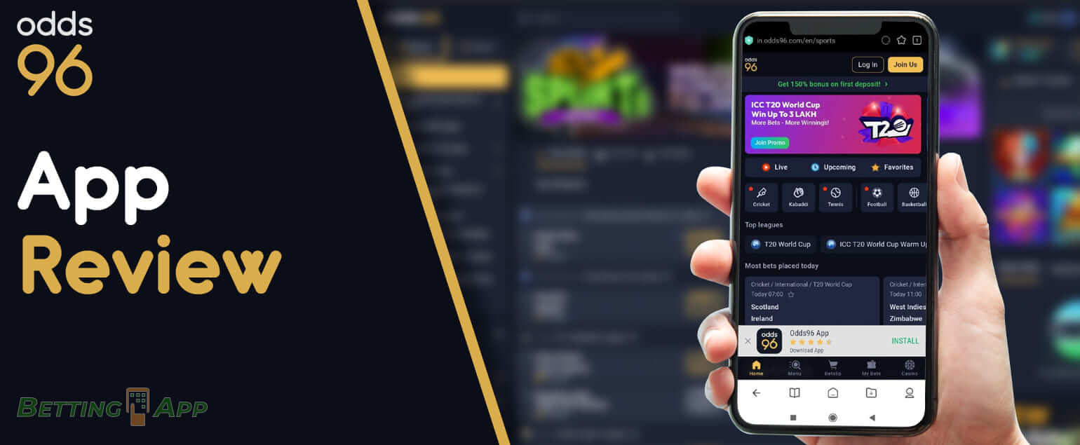 Odds96 mobile app review