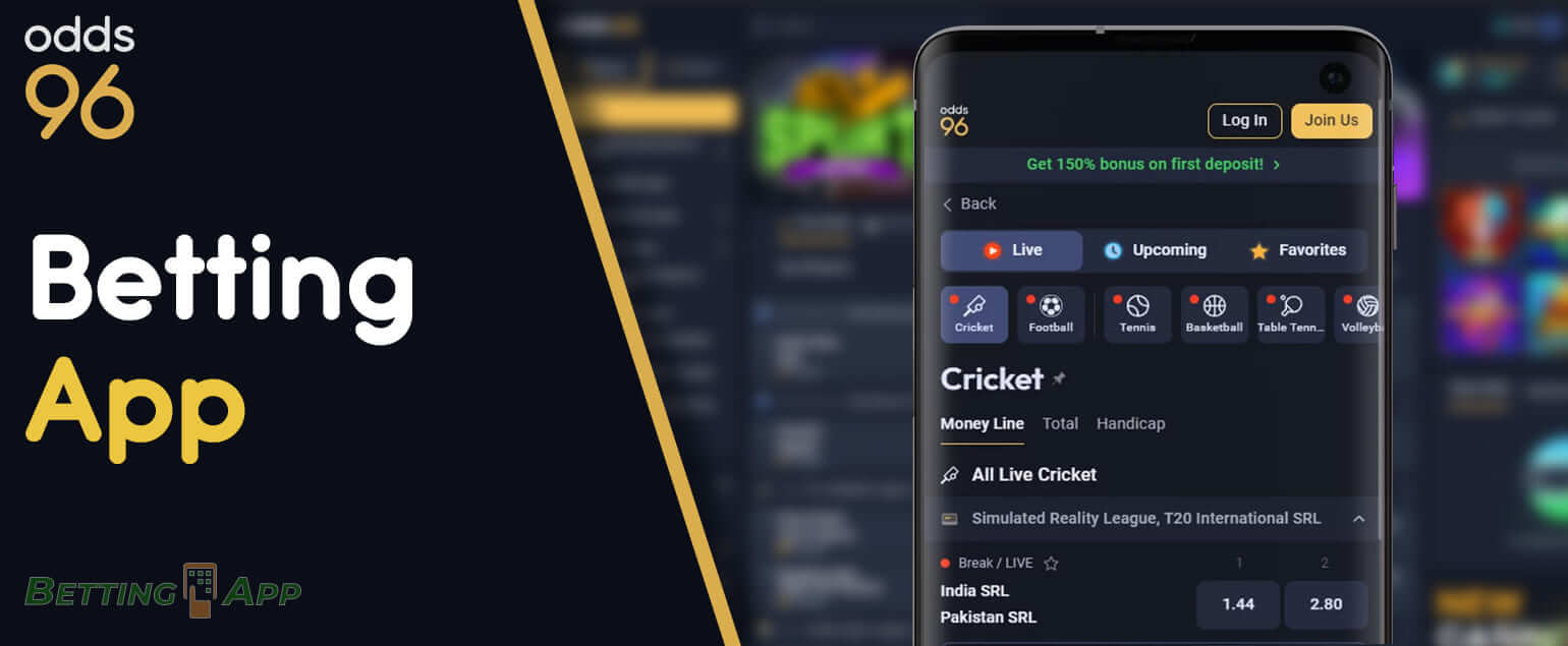 What sports you can bet on through the Odds96 app