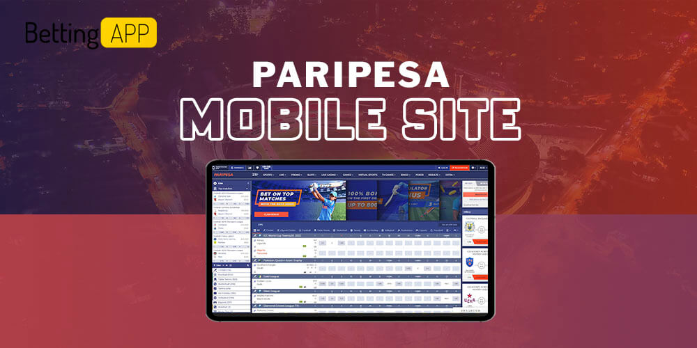 Paripesa mobile site