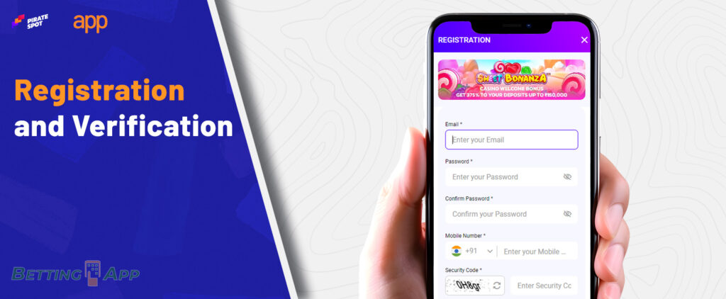 User registration process for Pirate Spot app 