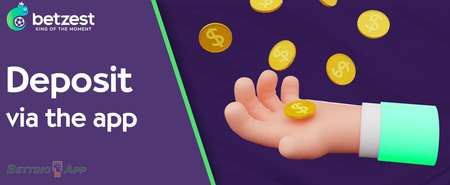 How to make a deposit using the Betzest mobile app 
