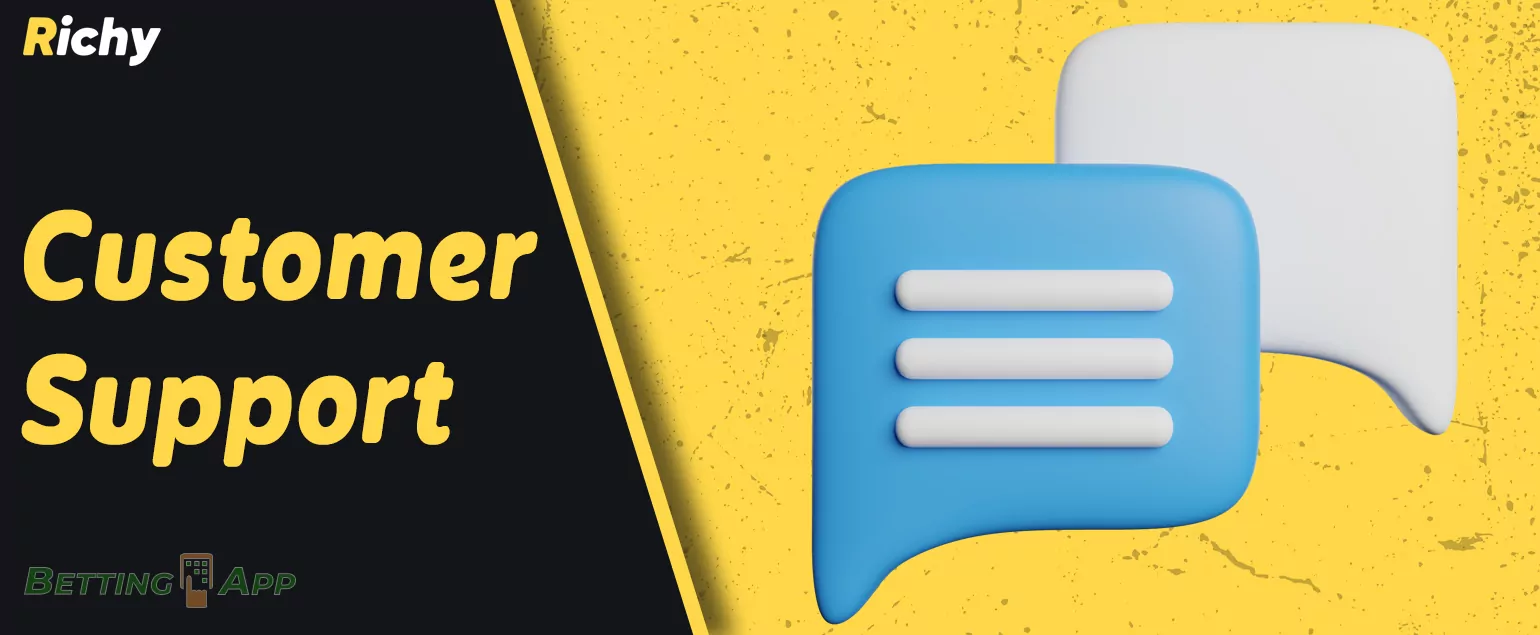 How Richy Bet app users can contact support