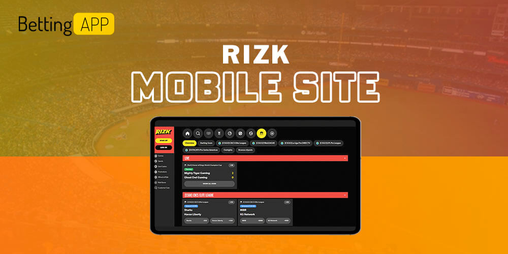 Rizk mobile site