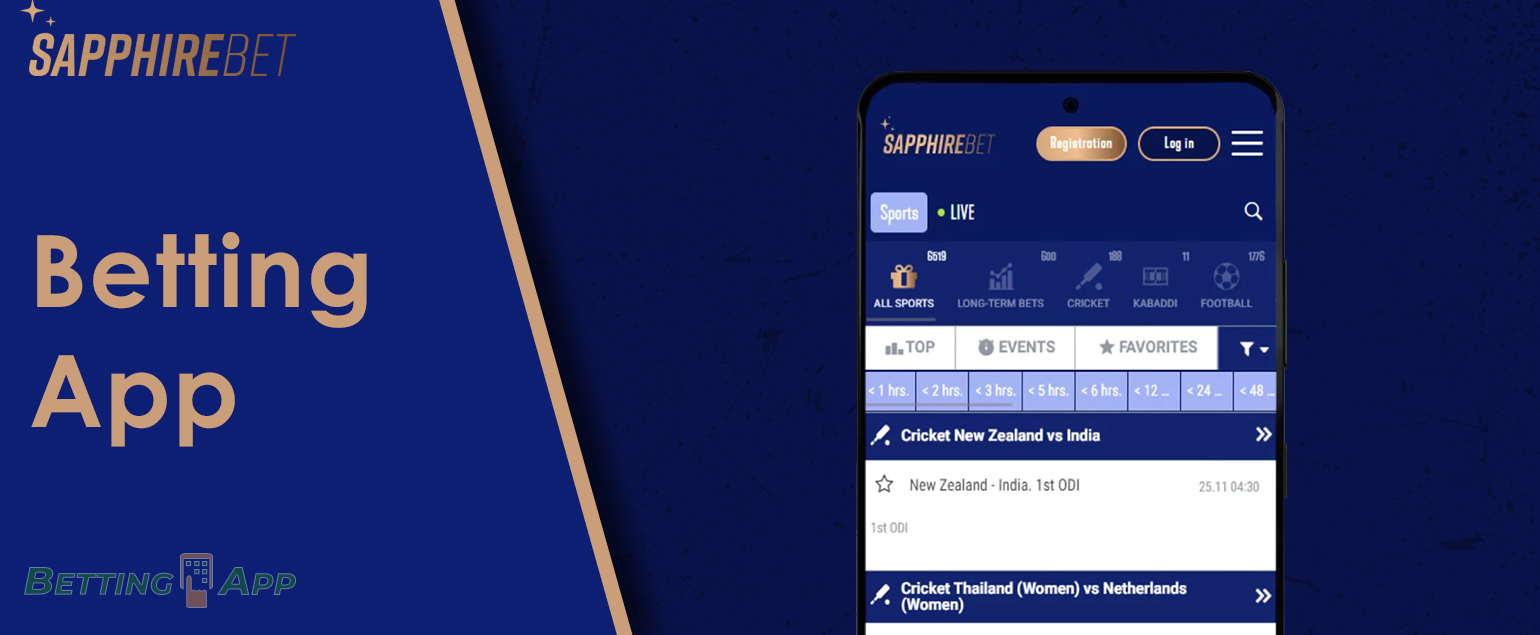 Features of Sapphirebet application for sports betting