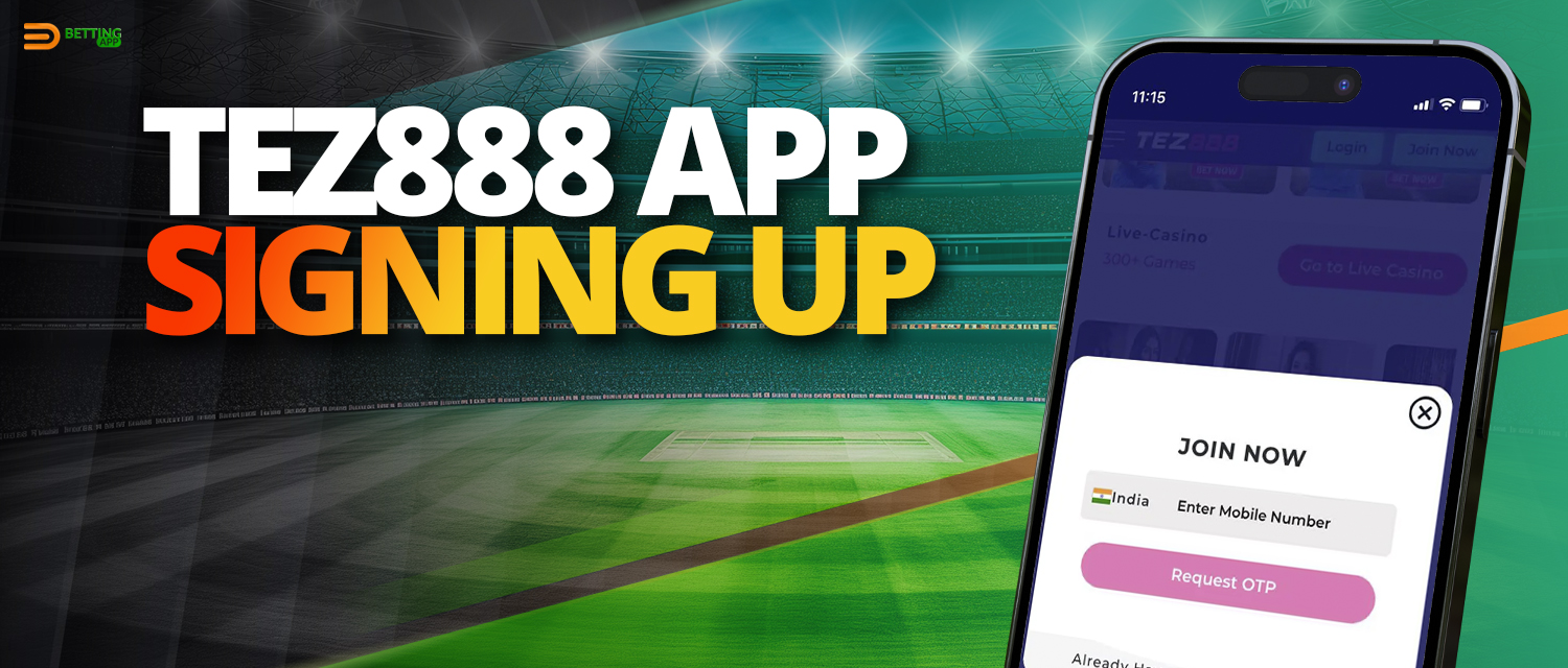 New user registration in Tez888 online casino app