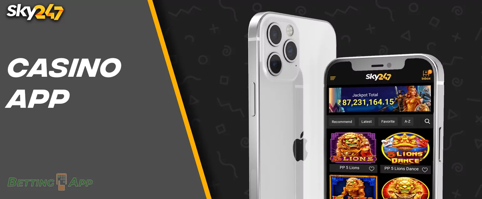 How to play online casino in the Sky247 app
