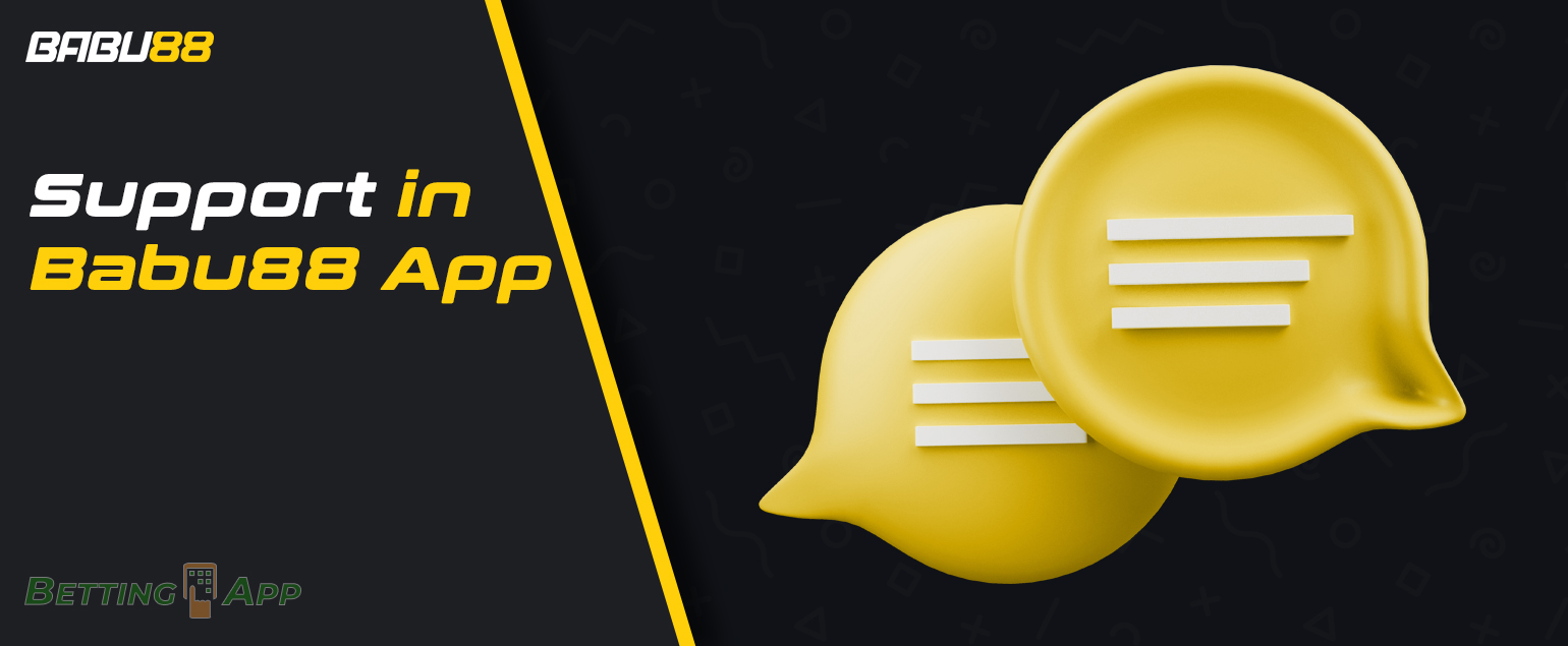 How to contact Babu88 support in the bookmaker's mobile app