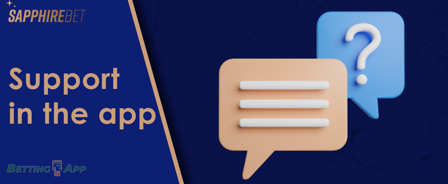 How to contact support via the Sapphirebet mobile app