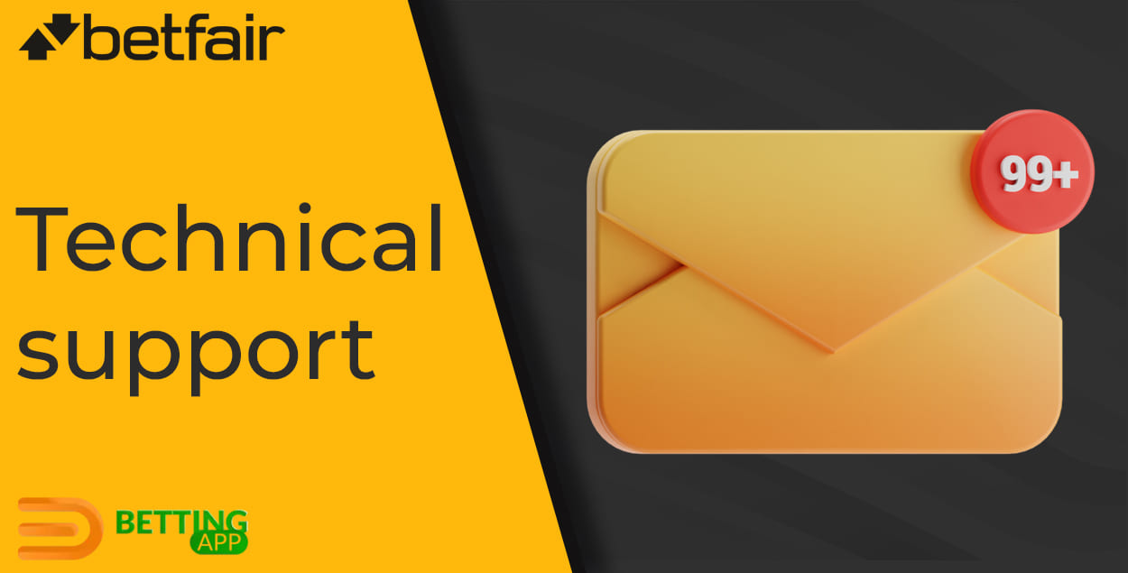 Working hours and contacts for Betfair app support