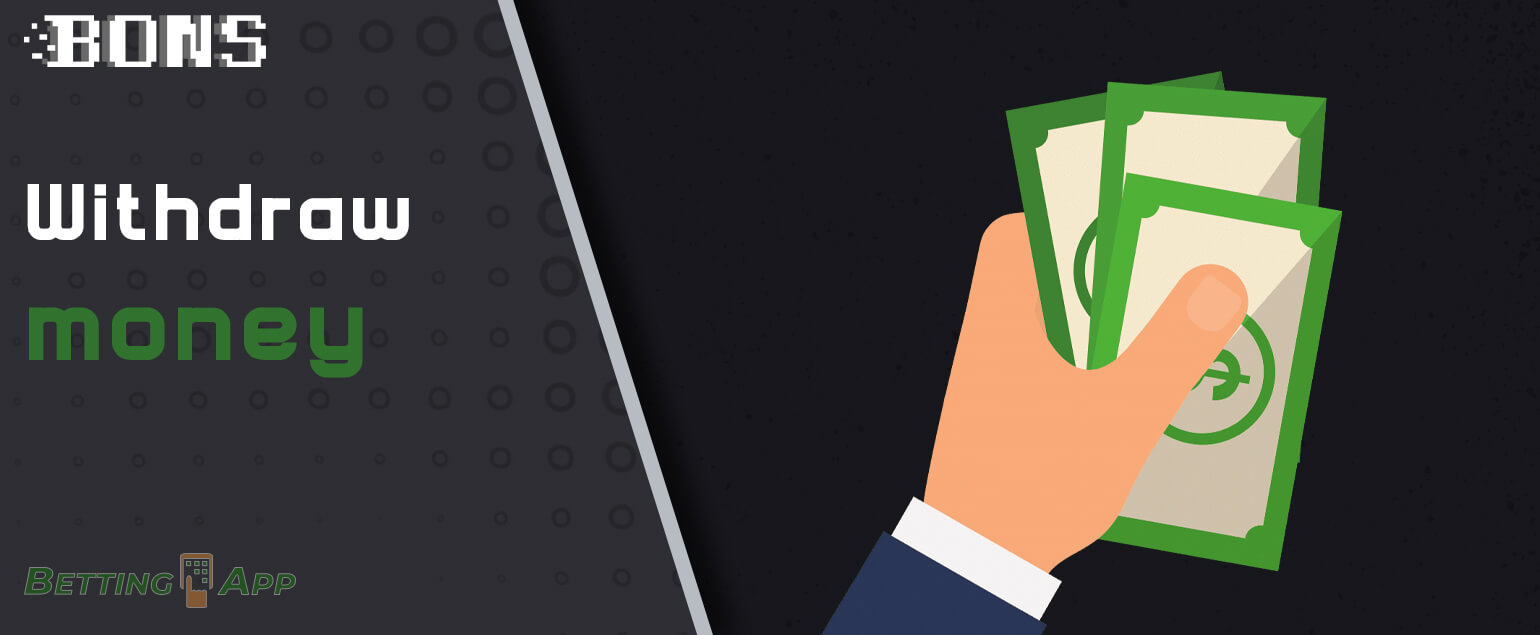 All ways to withdraw funds in the Bons Bet app