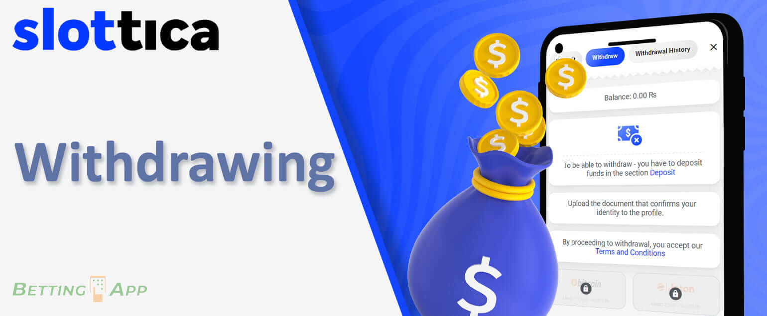 How much money can be withdrawn from Slottica 