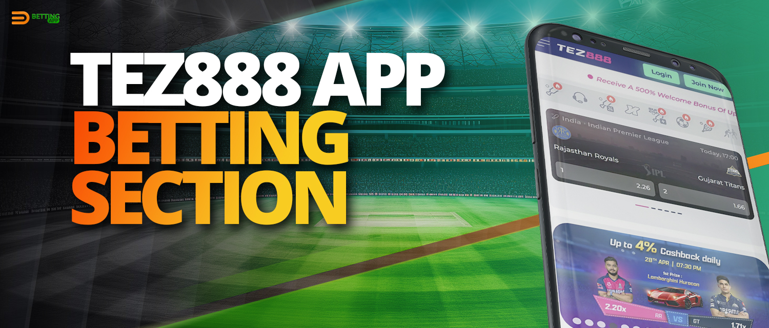 Sports betting for Tez888 app users