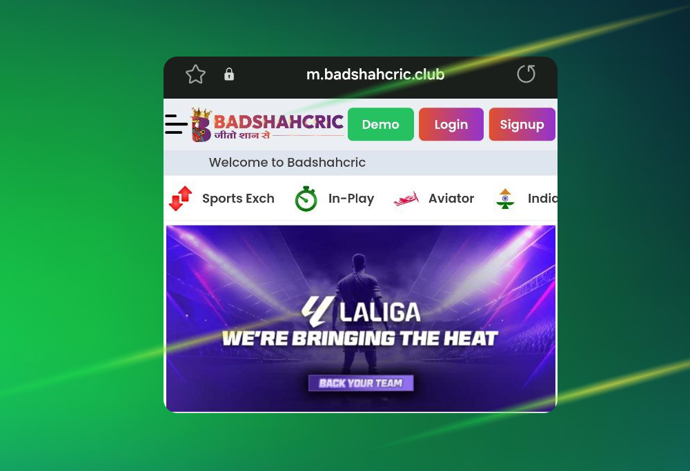 Step 1 of BadshahCric APK download for Android.