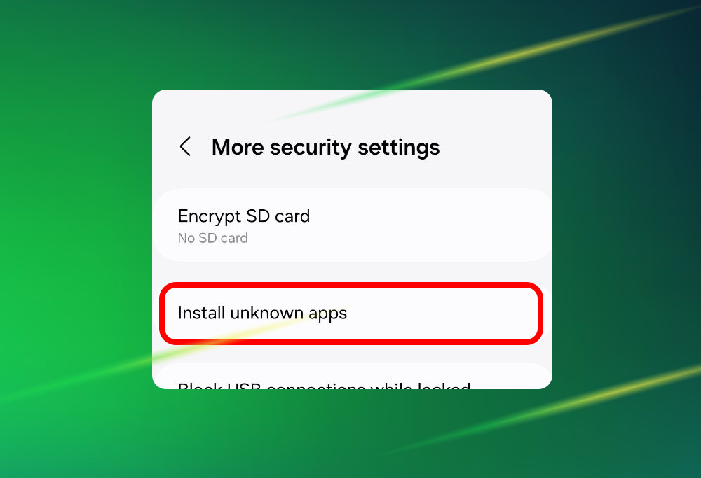 Step 3 of Badshahcric APK installation on Android showing 'Install unknown apps' setting