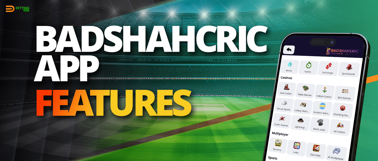 Features and tools available in Badshahcric app