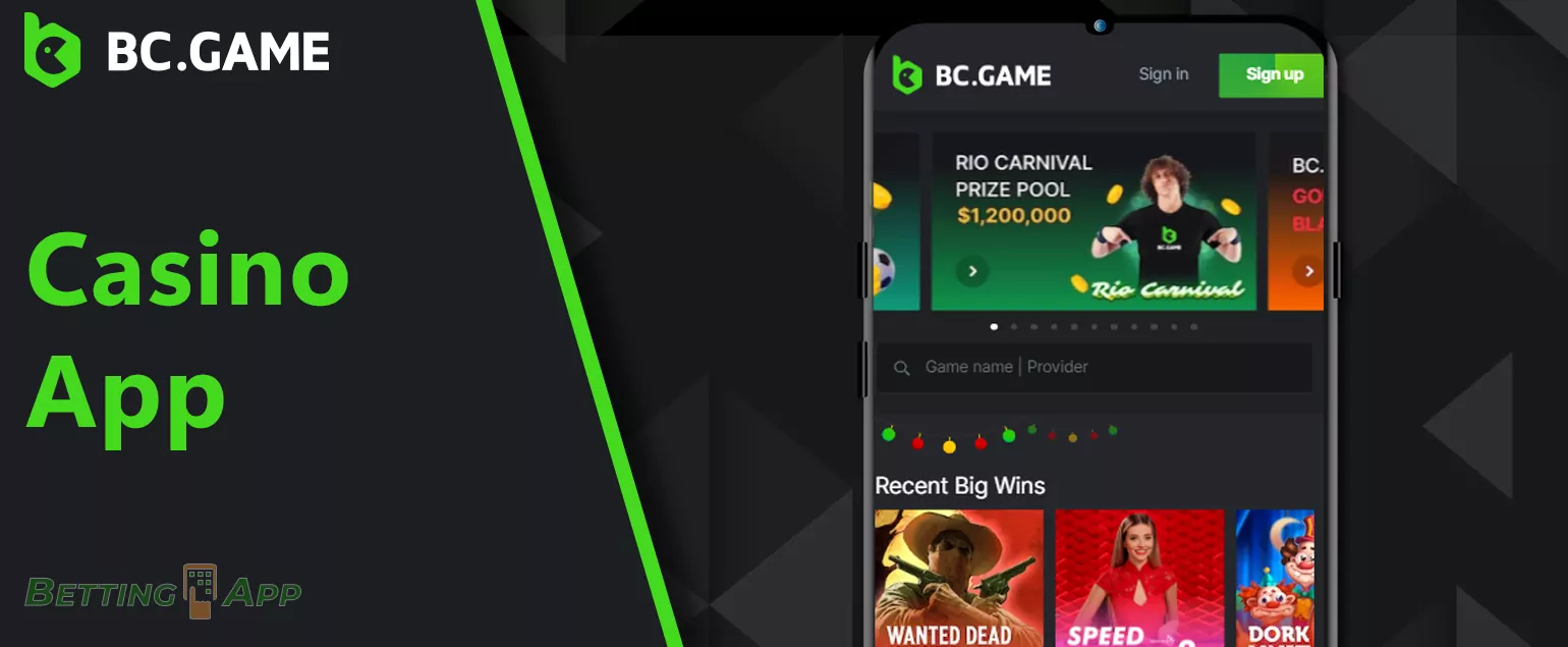 Features of playing online casino games in mobile app BC Game