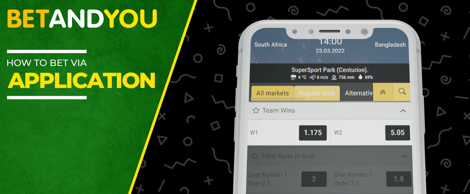 How to bet on sport via the betandyou app.