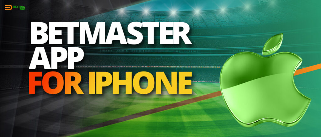 Instructions for downloading the Betmaster mobile app on iOS