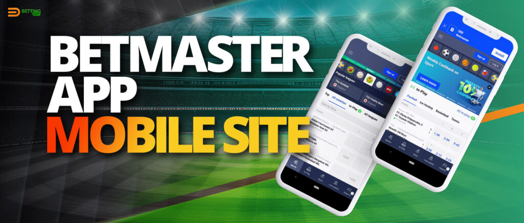 Mobile version of Betmaster online bookmaker and casino site 