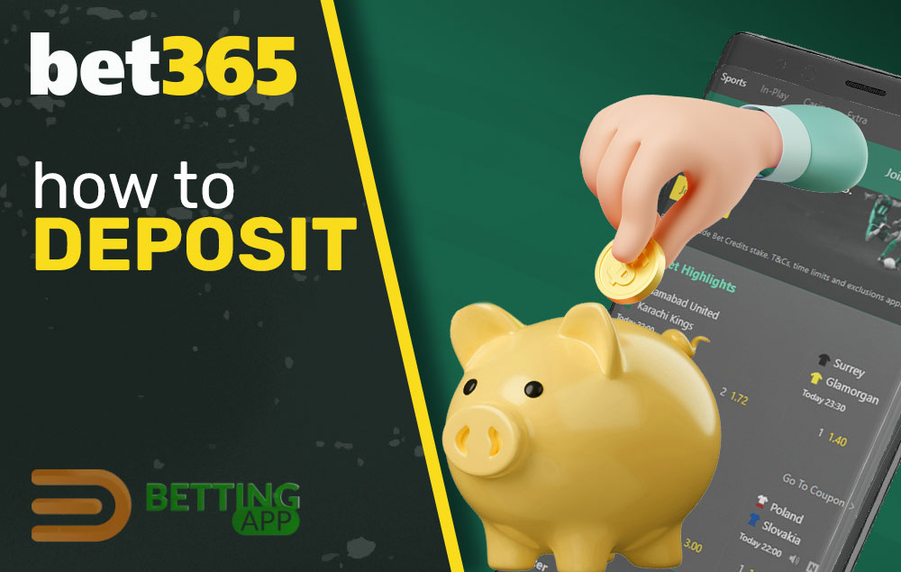All existing method of replenishing an account on the bet365 sports and casino platform.